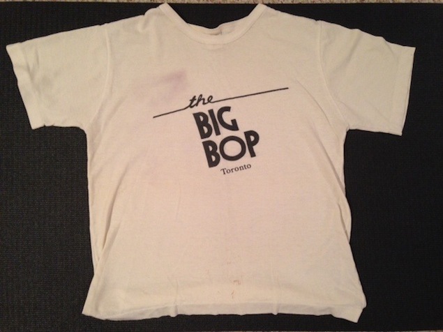 Big Bop T-shirt. Photo courtesy of Joey Santaguida.