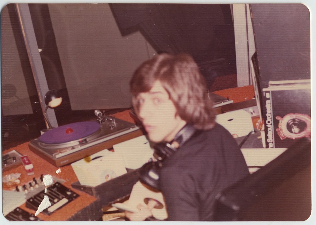 John Weber in David's DJ booth. Photo courtesy of Andrea Wood.