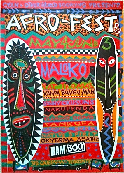 1989 AfroFest poster. Artwork by and image courtesy of Barbara Klunder.